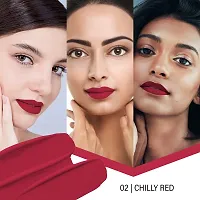 Colors Queen Kiss Proof Non Transfer Matte Lipsticks (Rich Red)-thumb2