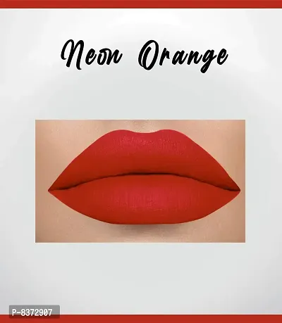 Colors Queen Lip Matte 2 IN 1 Long Lasting Matte Lipstick (Neon Orange)-thumb3