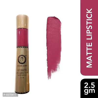 Colors Queen 2 In 1 Matte Lip Gloss (10 ml) and Lipstick Glam (Pink, 2.5 gm)-thumb2