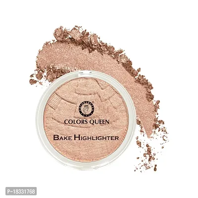 Classic Too Much Baked Shimmer Blusher And Highlighter For Face Makeup | Highly-Pigmented Powder Highlighter | Easy-To-Blend Formula, For A Silky And Shimmery Effect (Molten Gold)