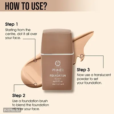 Colors Queen Oil Control Oil Free Primer + Foundation That Gives Natural and Brightening skin Waterproof foundation Long Lasting, Provides Non Sticky and Matte Finish Liquid Foundation For Oily Skin (Nude Beige)-thumb3