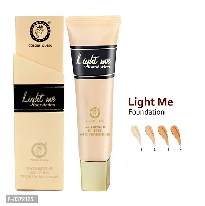 Colors Queen Light Me Water Proof Foundation (Beige) With Time Locker Long lasting Make Up Fixer pack Of 2-thumb2