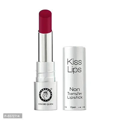 Colors Queen Kiss Lips Non Transfer Lipstick (Hot Maroon)-thumb4