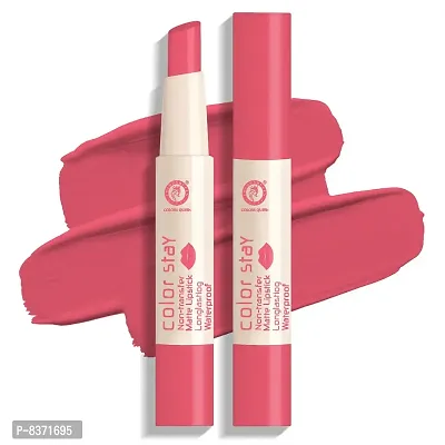 Colors Queen Kiss Proof Non Transfer Matte Lipsticks (Peach)