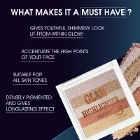 Classic Glam Highlighter For Face Makeup | Highlighter Makeup | Multi-Color Highlighter Palette - (03) 12G-thumb3