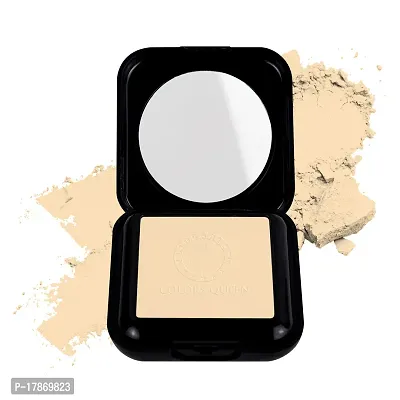 Colors Queen Fit for U Matte Compact Powder with SPF | 2 in 1 Oil Free Compact, UV Protection, Pore Minimizing, Blends Effortlessly | Face Compact for Women (Warm Beige, 18g)