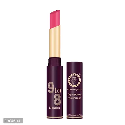 Colors Queen 9to8 Non-transfer Pure Matte Lipstick (Honey Peach)-thumb3