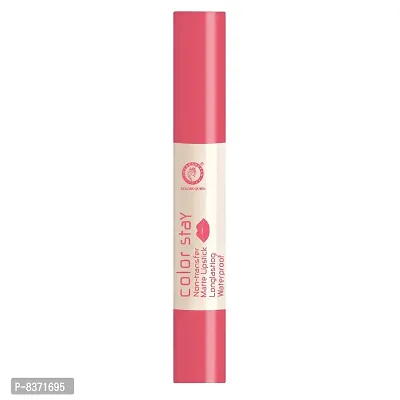 Colors Queen Kiss Proof Non Transfer Matte Lipsticks (Peach)-thumb4