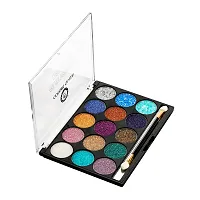 COLORS QUEEN Glittering Palette 15 Colors With Brush (Shimmer Palette)-thumb1