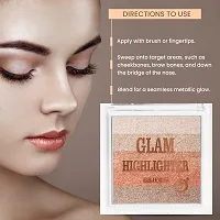 Classic Glam Highlighter For Face Makeup | Highlighter Makeup | Multi-Color Highlighter Palette - (01)12G-thumb4