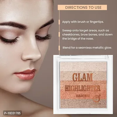 Classic Glam Highlighter For Face Makeup | Highlighter Makeup | Multi-Color Highlighter Palette - (01)12G-thumb5