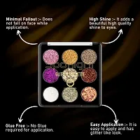 Classic Glitter Eyeshadow Palette, 9 Glitter Eyeshades| Shimmery Finish, Blendable Eyeshadow, Finely Pressed and Pigmented Glitter Shades (15 Gram)-thumb4