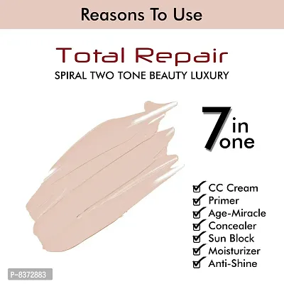 Colors Queen Total Repair || 7 IN 1 || Spiral Two Tone Luxury Beauty (CC Cream/Primer/Age Miracle/Concealer/Sunblock/ Moisturizer/Anti shine) 02-thumb2