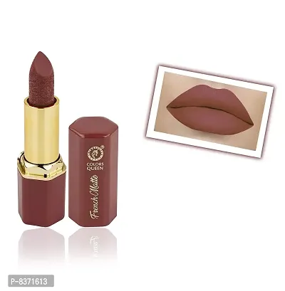 Colors Queen French Matte Lipstick (Nude) With Soft Kajal-thumb2