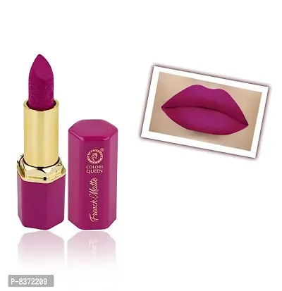 Colors Queen French Matte Lipstick (Hot Red) with Soft Kajal-thumb2