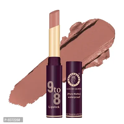 Colors Queen 9to8 Non-transfer Pure Matte Lipstick (Nude)-thumb0