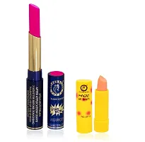 Colors Queen Non Transfer Long Lasting Matte Lipstick (Magenta) With Lip Balm-thumb1