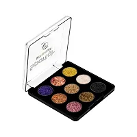 Classic Glitter Eyeshadow Palette, 9 Glitter Eyeshades| Shimmery Finish, Blendable Eyeshadow, Finely Pressed and Pigmented Glitter Shades (15 Gram)-thumb2