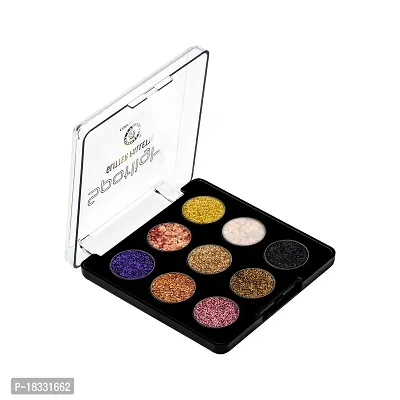 Classic Glitter Eyeshadow Palette, 9 Glitter Eyeshades| Shimmery Finish, Blendable Eyeshadow, Finely Pressed and Pigmented Glitter Shades (15 Gram)-thumb3