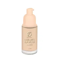 Colors Queen Excellence Flawless Foundation Oil Free Foundation for Complete Coverage Prevents Dark Circles, Dull Complexion and Redness comes with Primer + Base Long Lasting Foundation for Women (Natural Nude)-thumb2