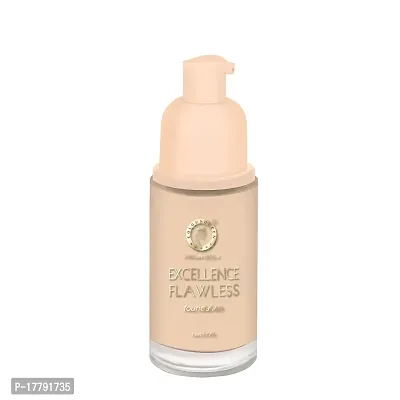 Colors Queen Excellence Flawless Foundation Oil Free Foundation for Complete Coverage Prevents Dark Circles, Dull Complexion and Redness comes with Primer + Base Long Lasting Foundation for Women (Natural Nude)-thumb3