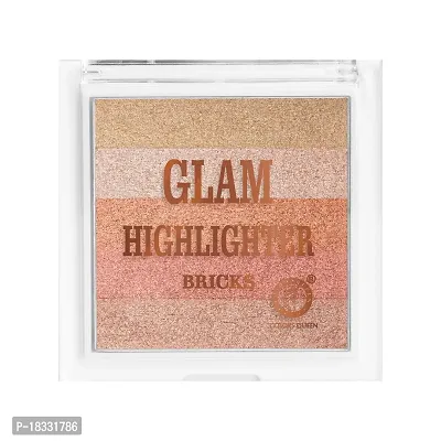 Classic Glam Highlighter For Face Makeup | Highlighter Makeup | Multi-Color Highlighter Palette - (02) 12G-thumb3