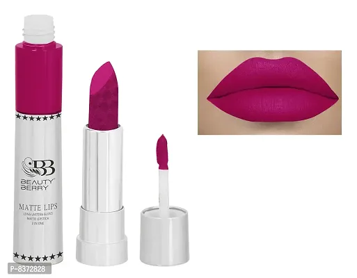 Beauty Berry Matte Lips 2 IN 1 Long Lasting Gloss Matte Lipstick (Magenta)