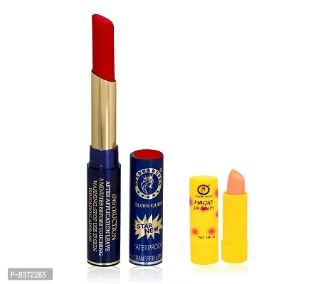 Colors Queen Non Transfer Long Lasting Matte Lipstick (Apricot) With Lip Balm