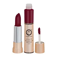 Colors Queen 2 in 1 Matte Lipstick Lip Matte Long Lasting Gloss, Waterproof, Non Transferable Fire Red (8 Gram)-thumb2