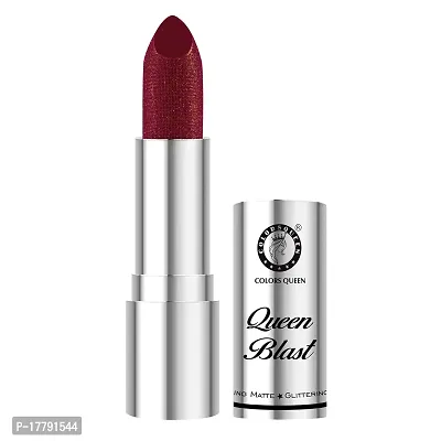 Colors Queen Queen Blast Glittering Matte Lipstick (Maroonish, 3.8 g)-thumb0