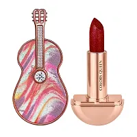 Colors Queen Glitter Lipstick Rockstar Non Transfer, Matte Finish, Smudge Proof, Water Proof, 12 hr Stay Chili Red (3g)-thumb2