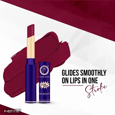 Colors Queen Non-Transfer Matte Lipstick 18Hrs Stay (Cranberry)-thumb2