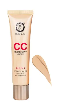 Colors Queen CC Healthy Glow All in One Cream Foundation (Ivory) With Color Correcting 12 Hr Smoothing Water Proof Eye Primer pack Of 2-thumb2