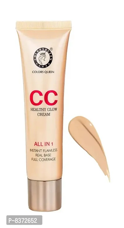 Colors Queen CC Healthy Glow All in One Cream Foundation (Ivory) With Color Correcting 12 Hr Smoothing Water Proof Eye Primer pack Of 2-thumb3