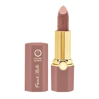 Colors Queen Non transfer French Matte Waterproof Matte Lipsticks (Peach Nude)-thumb2