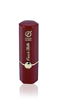 Colors Queen French Matte Lipstick (Bridal maroon) With Eyeliner-thumb2