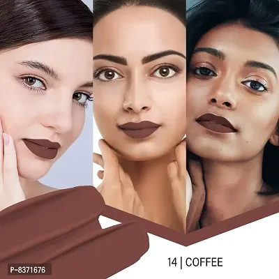 Colors Queen Kiss Proof Non Transfer Matte Lipsticks (Coffee)-thumb3