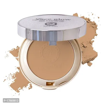 Colors Queen Oil Control Compact Powder | Lightweight Face Compact for Women with SPF-15 to Protect Skin from UV Rays | Pore Minimizing, Easily Blends Pressed Powder for All Skin Types (Natural Buff)