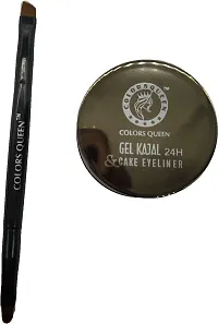 Colors Queen 2 in 1 Gel Kajal and Cake Eyeliner Jet Black-thumb3