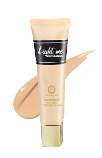 Colors Queen Light Me Oil Free Water Proof (With Primer Base) Foundation (Natural Marble) With 12 Hr. Smoothing Eye Primer (Pack Of 2)-thumb2