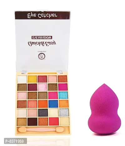 Colors Queen Quick and Easy Eyeshadow Palette With Puff Blender Pack of 2