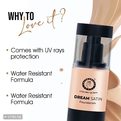 Colors Queen Dream Satin Oil Free Water Proof Foundation (Ivory)-thumb3