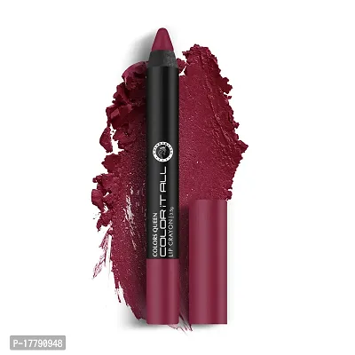 Colors Queen Color It All Lip Crayon Lipstick Long Lasting Lip Crayon Waterproof Matte Lipstick Highly Pigmented Lip Crayon for Women (Dynamite Berry, 3.5g)-thumb0