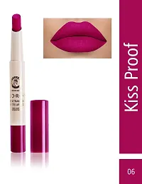 Colors Queen Non Transfer Matte Lipstick (Magenta) with soft Kajal-thumb1