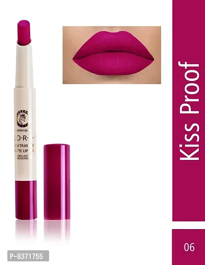 Colors Queen Non Transfer Matte Lipstick (Magenta) with soft Kajal-thumb2