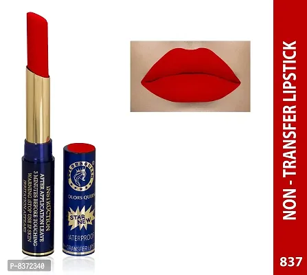 Colors Queen Non Transfer Long Lasting Matte Lipstick (Warm Rich) With Lip Balm-thumb2