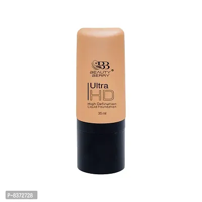 Beauty Berry Ultra HD High Definition Liquid Foundation OIL Free (Normal to Oily Skin) Foundation (Honey Beige)-thumb2