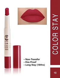 Colors Queen Non Transfer Long Lasting Matte Lipstick (Indian Red) With Lip Balm-thumb1