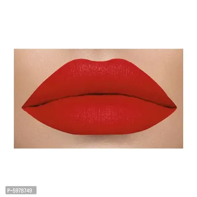 Colors Queen Kiss Lips Non Transfer Matte Lipstick (Rich Red)-thumb3