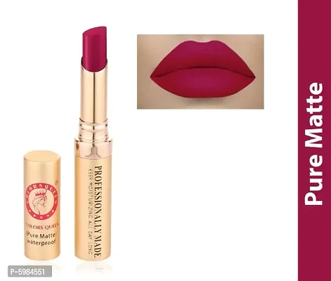 Colors Queen Beauty lips Non Transfer Velvet Texture Lipstick (Royal Queen)-thumb0